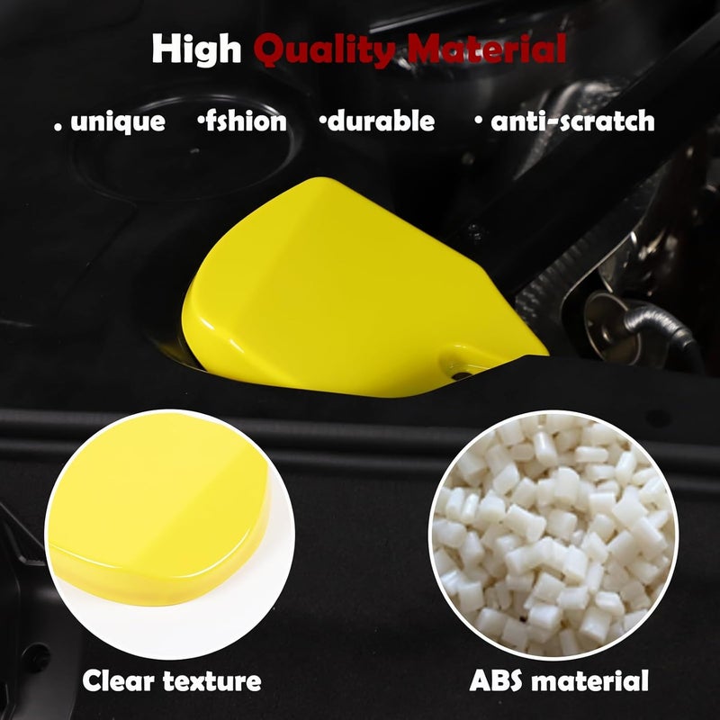 CHEAYAR Rear Strut Tower Covers Compatible with Chevrolet Corvette C8 2020-2023, ABS Plastic Engine Bay Shock Protection Panel Cover Trim, 2pcs C8 Accessories (Yellow color) - Image 4